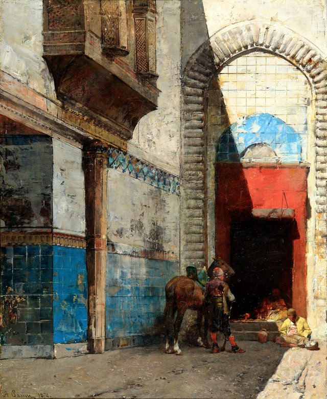 Bazaar entrance by Alberto Pasini