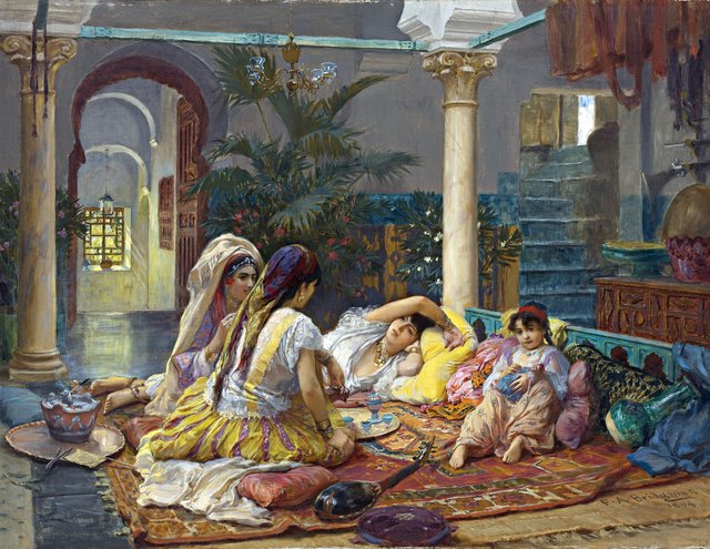 Frederick Arthur Bridgman In the Harem by Frederick Arthur Bridgman