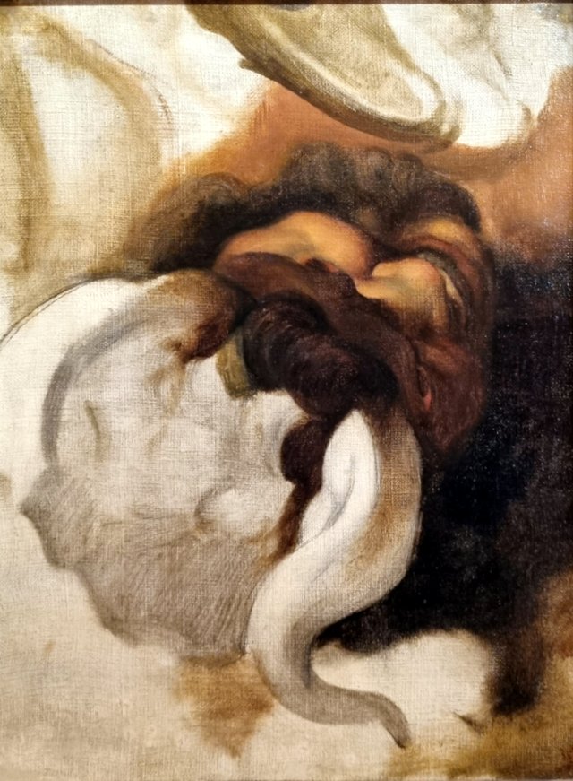 Étude d'après Saint Michel terrassant le démon de Raphaël by Hippolyte Flandrin