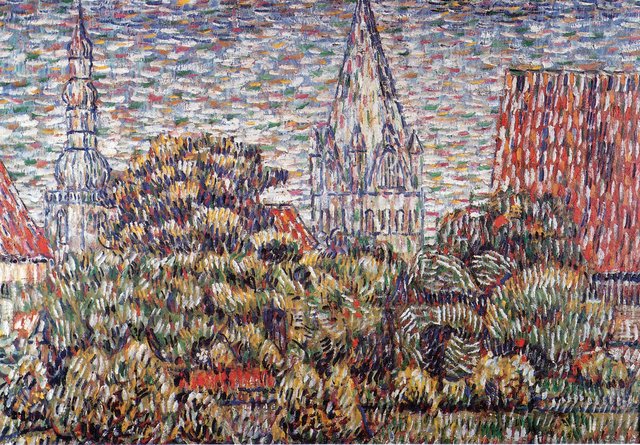 Türme von Soest / Weiblicher Akt by Christian Rohlfs