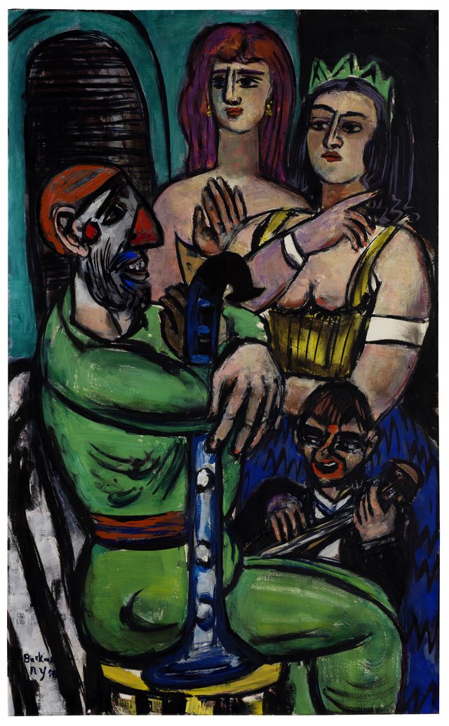Clown with Women and Small Clown by Max Beckmann
