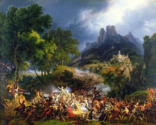 Attack on a Large Convoy at Salinas by Louis-François, Baron Lejeune