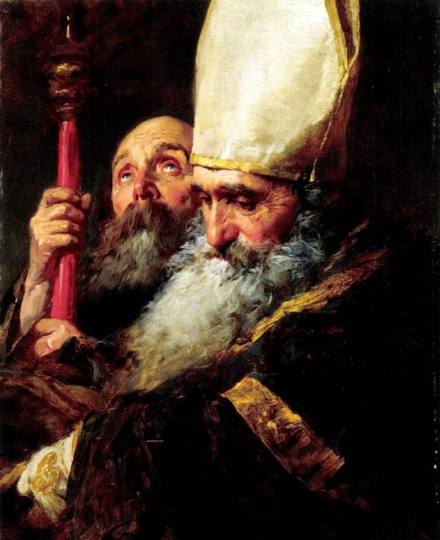 Study for The Baptism of Vajk by Gyula Benczúr