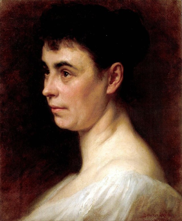 Portrait of the Artist's second Wife by Gyula Benczúr