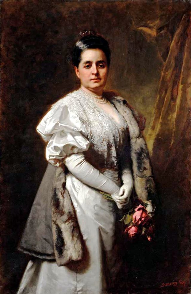 Portrait of an elegant Lady by Gyula Benczúr
