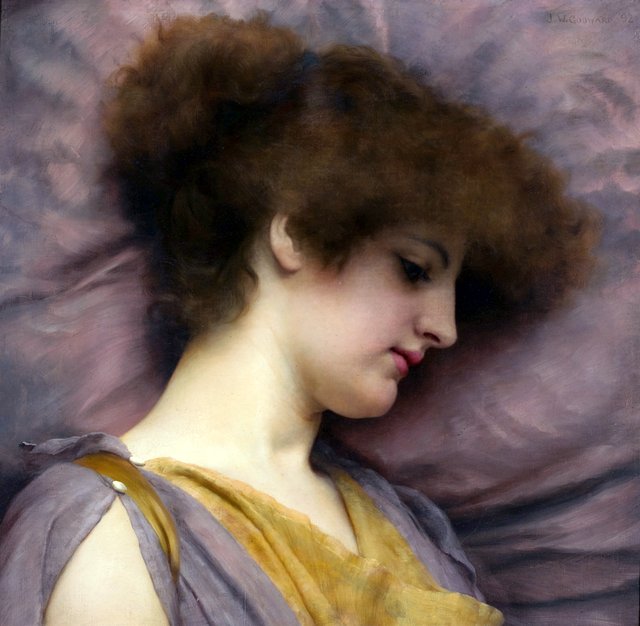 Far away thoughts (Rose Pettigrew) by John William Godward