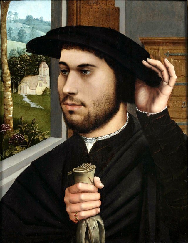 Portrait of a Man at a Window by Ambrosius Benson