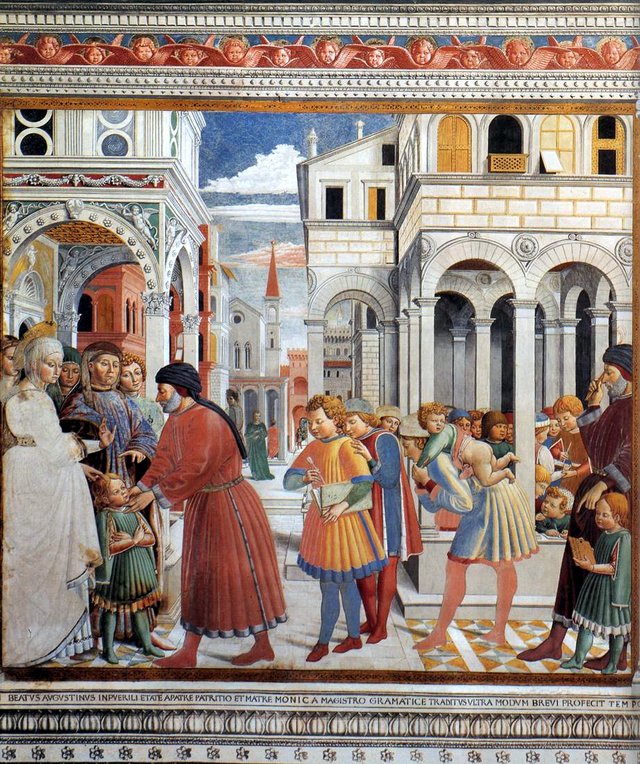 The School of Tagaste by Benozzo Gozzoli