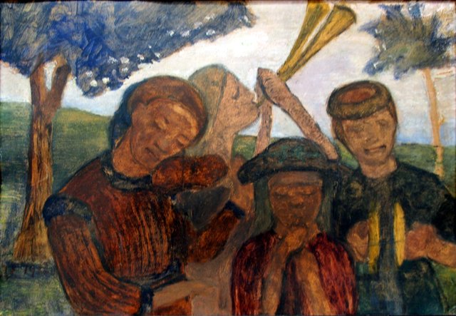 Evening music (children playing music) by Paula Modersohn-Becker