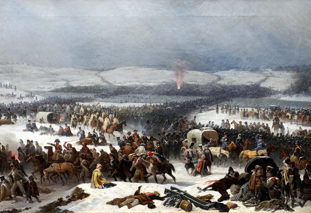The Grande Armée Crossing the Berezina. by January Suchodolski