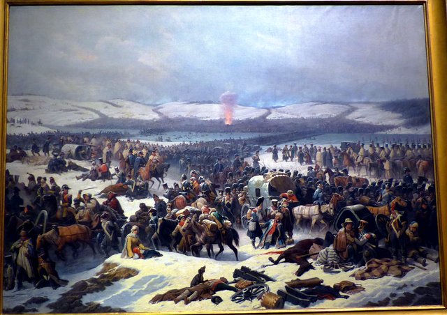 The Grande Armée Crossing the Berezina. by January Suchodolski