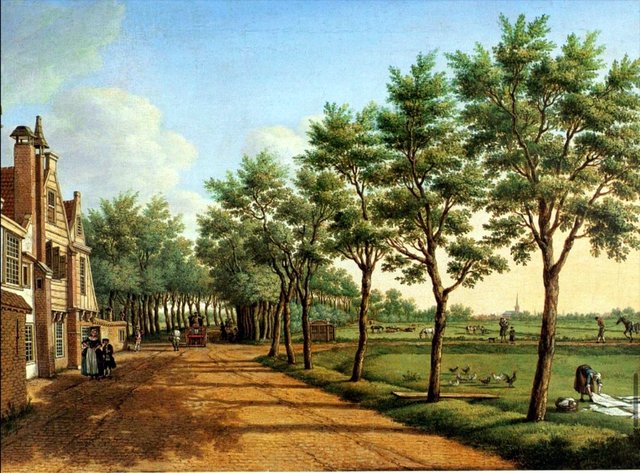 La Haye : le chemin menant à Rijswijk by Paulus Constantijn la Fargue