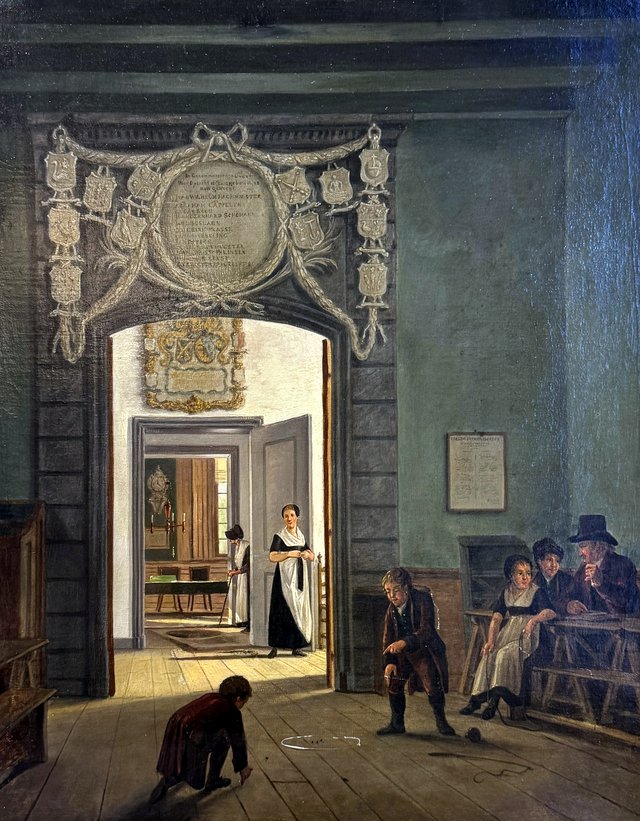 View of the Herenkamer in the Evangelisch-Lutherse Diaconie- en Bestedelingenhuis in Amsterdam by Johannes Jelgerhuis