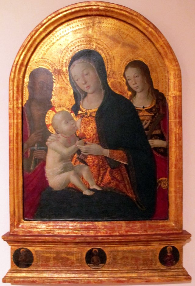 madonna col bambino e i santi G. Battista e M. Maddalena by Bernardino Fungai