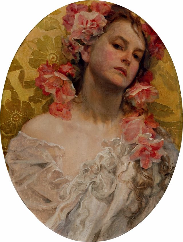 Portrait of Hanna Vitousek by Alphonse Mucha