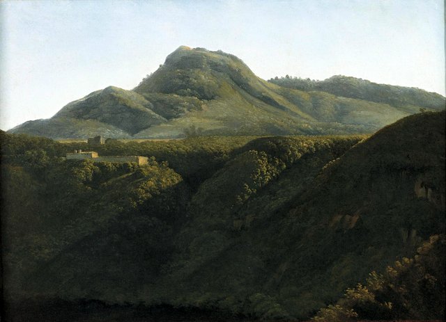 Sunrise on an Italian landscape by Jean-Joseph-Xavier Bidauld
