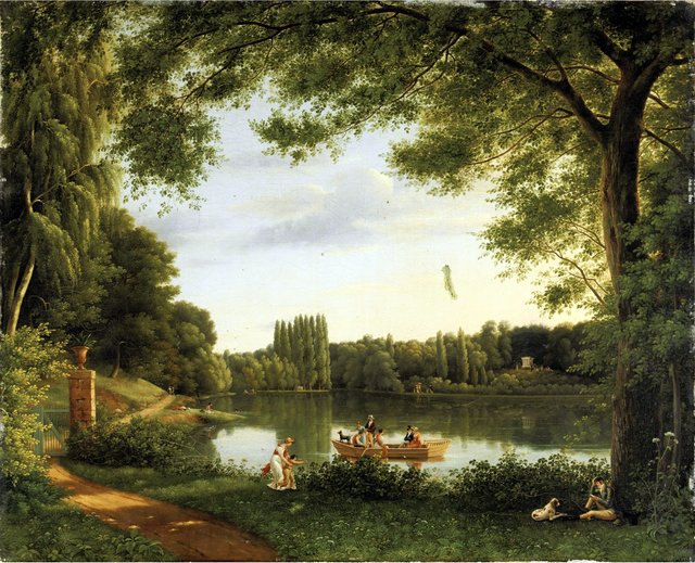 View of the lake of Ermenonville by Jean-Joseph-Xavier Bidauld