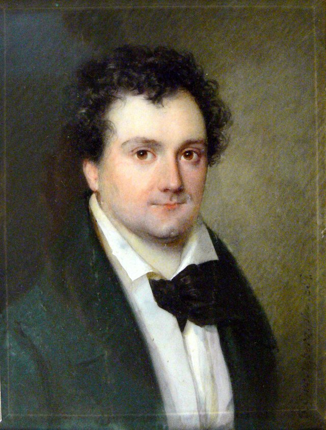 Porträt des Johann Nestroy by Franz Schrotzberg