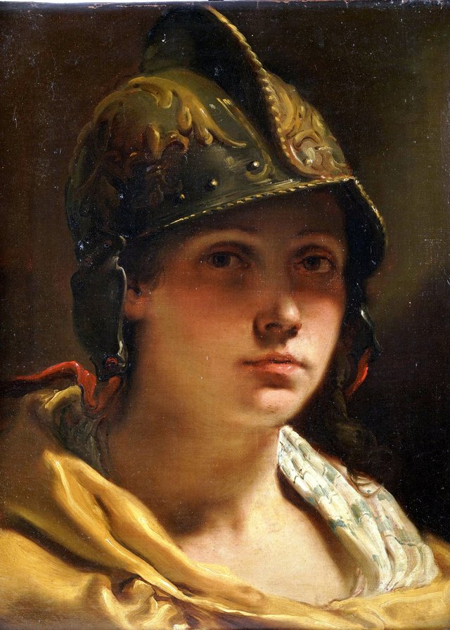 Young woman dressed as Minerva by Gaetano Gandolfi