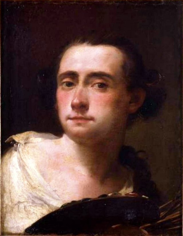 Self-portrait with palette by Gaetano Gandolfi