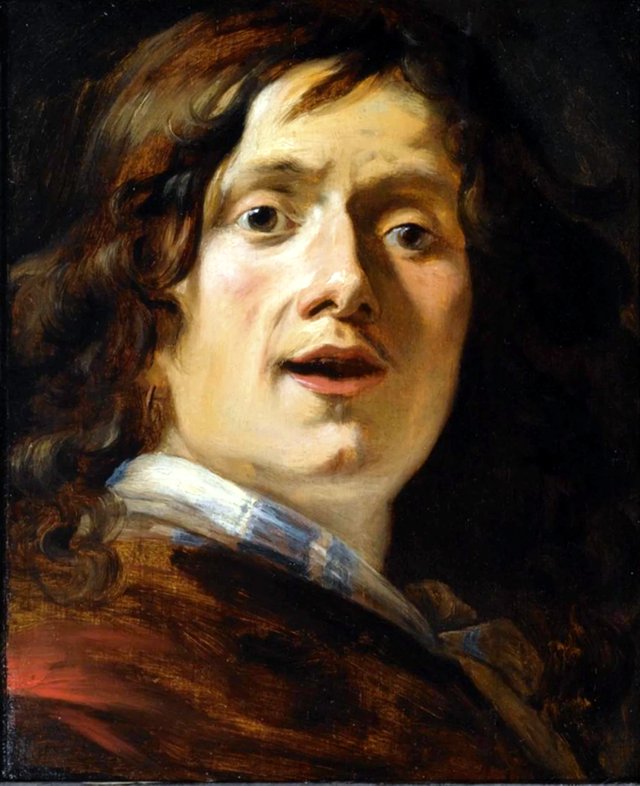 Study of a head, probably a self-portrait by Jan Cossiers