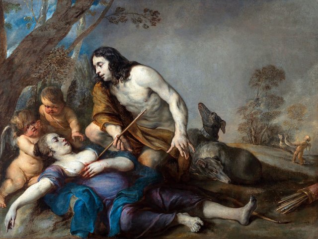 Cephalos and Procris by Jan Cossiers
