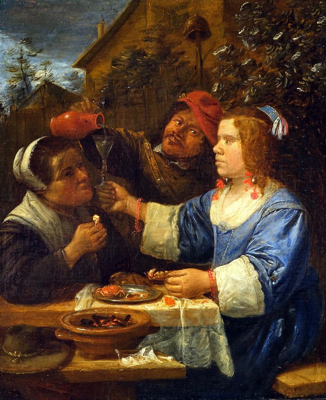 A meal in the open air by Joos van Craesbeeck