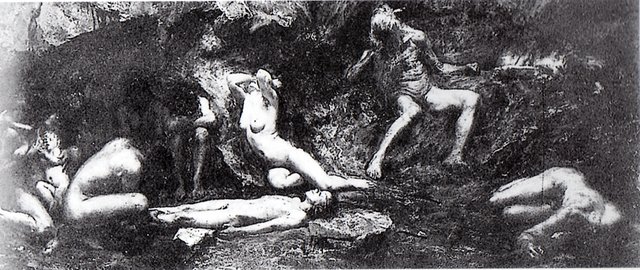 The offspring of Cain by Giulio Aristide Sartorio