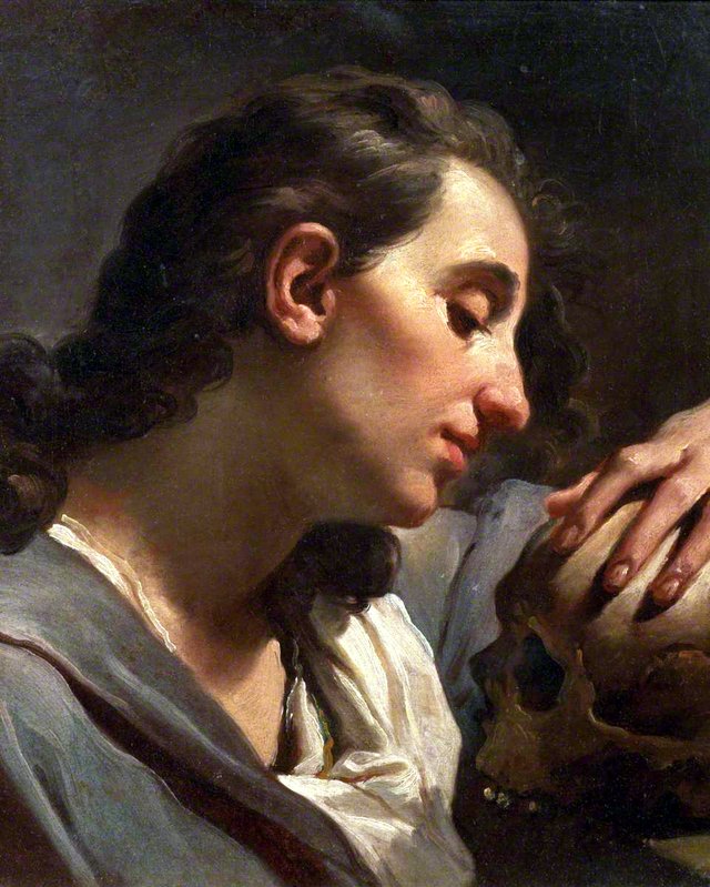 Study of a Lady Contemplating a Skull by Gaetano Gandolfi