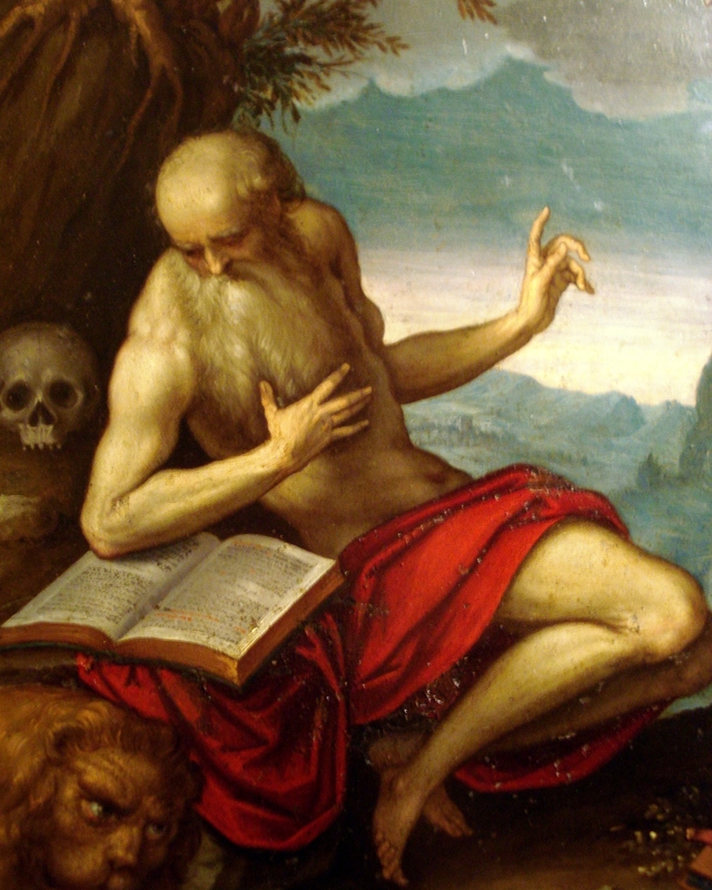 St Jerome Reading in the Desert by Palma il Giovane