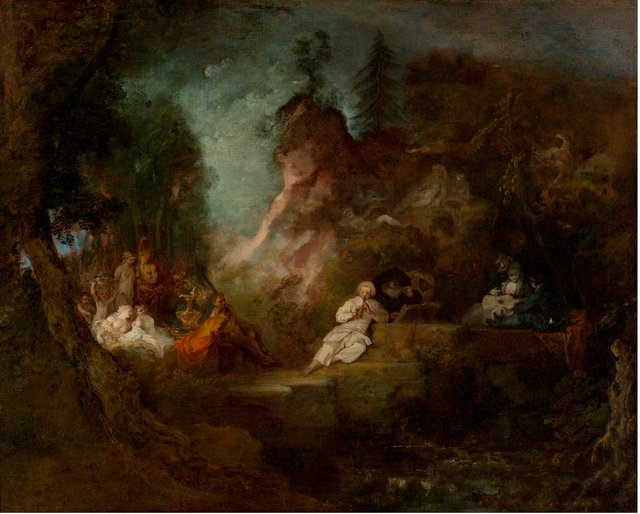 Festivities in Honor of Pan by Jean-Antoine Watteau