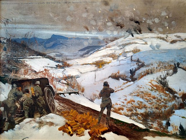 Altitude Bombardment by Giulio Aristide Sartorio
