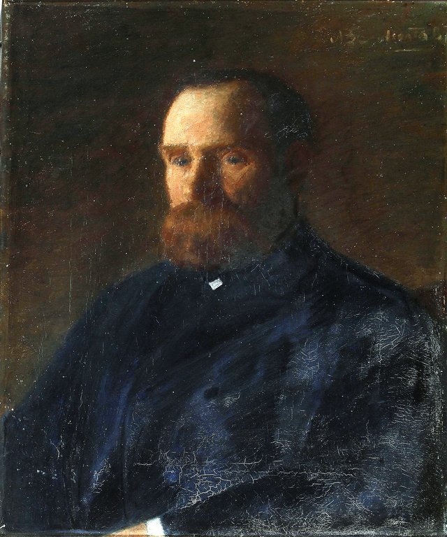 Portrait of the artist's stepfather. by Niels Bjerre