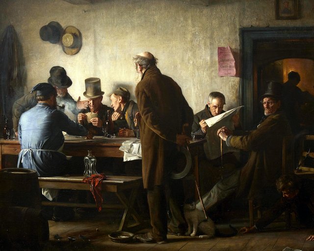 Old Guys in a Tavern. by Carl Bloch