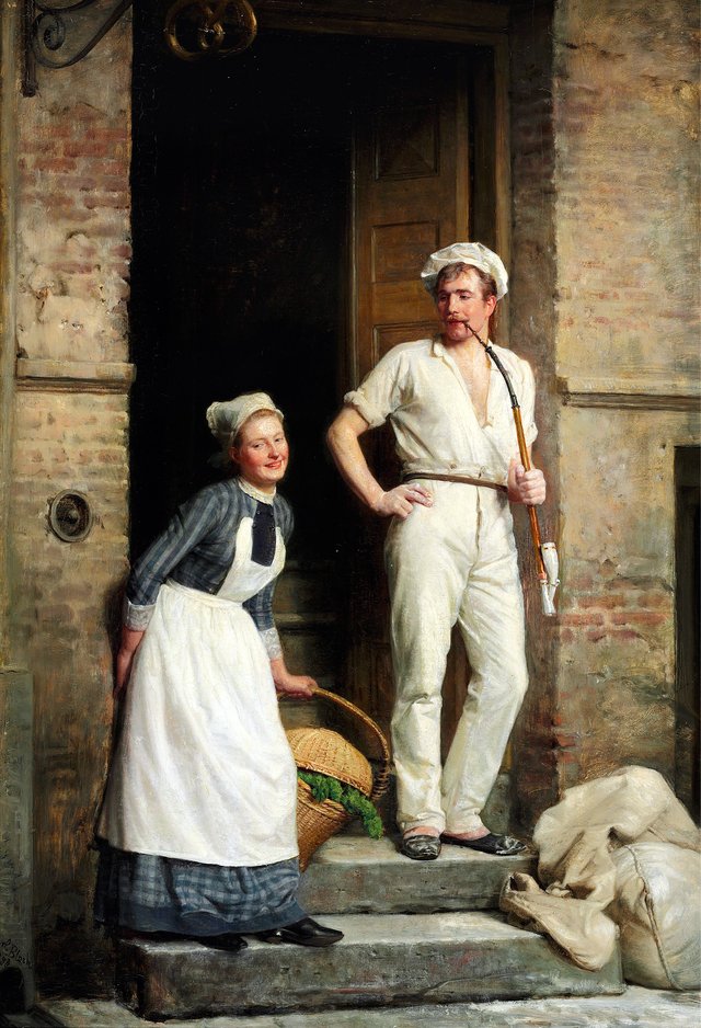 A young baker cooling down by Carl Bloch