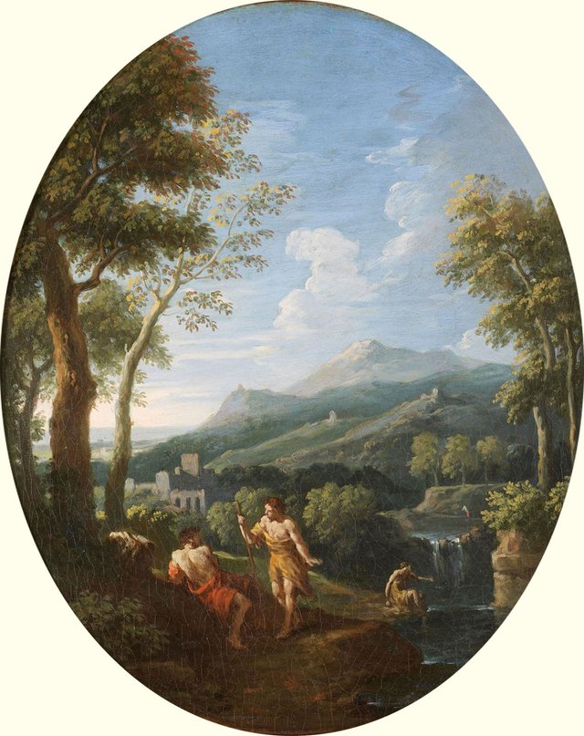 An Italianate Landscape by Jan Frans van Bloemen