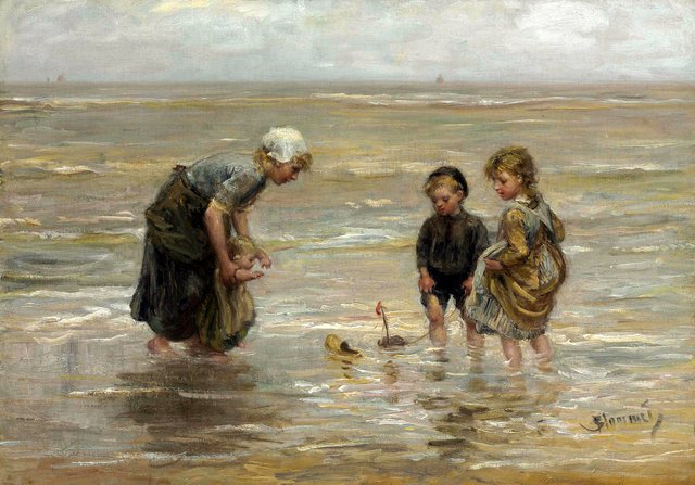 Playtime on the Beach by Bernard Blommers