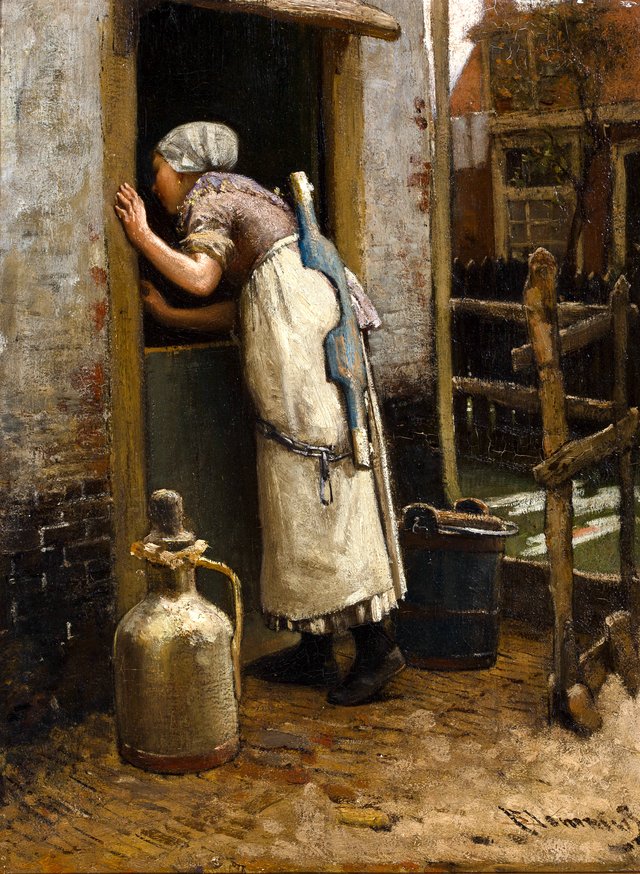 The milk maid by Bernard Blommers