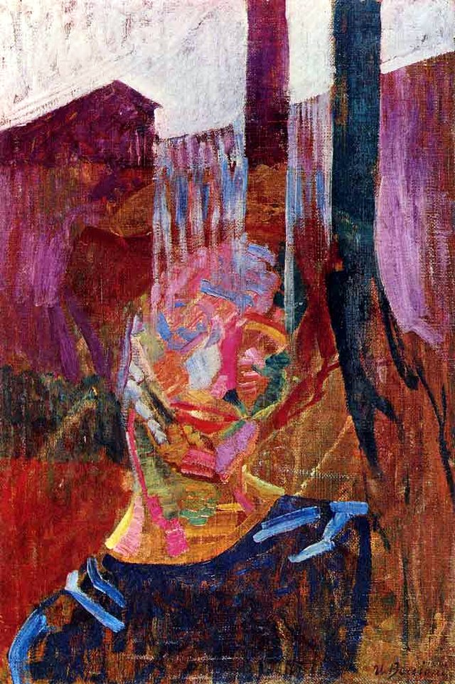 Scomposizione di testa di donna by Umberto Boccioni