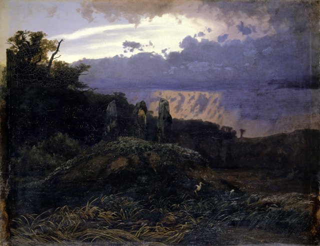 The megalithic tomb by Arnold Böcklin