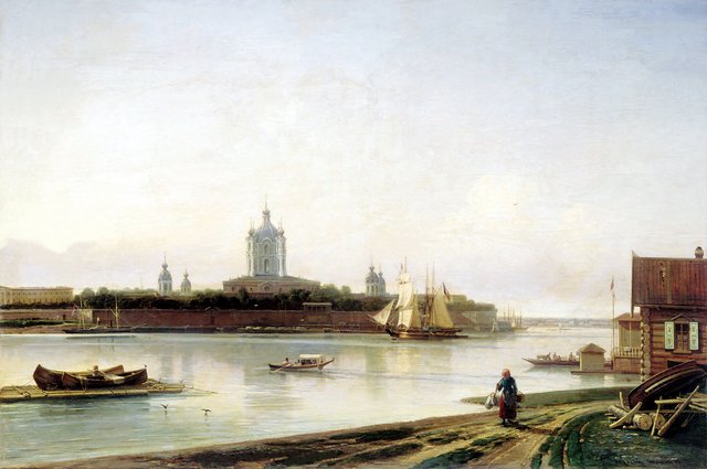 Smolny as seen from Bolshaya Okhta 2 by Alexey Bogolyubov