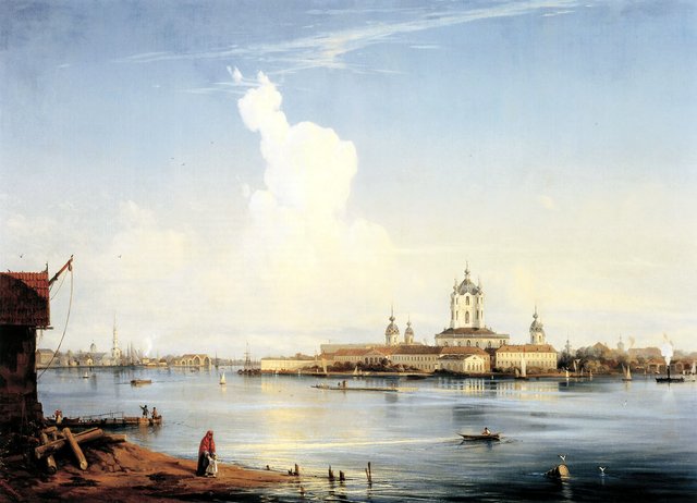 Smolny as seen from Bolshaya Okhta 3 by Alexey Bogolyubov