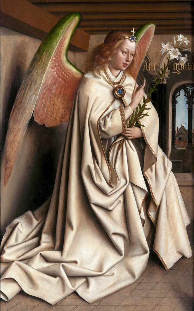 Angel of Annunciation by Jan van Eyck