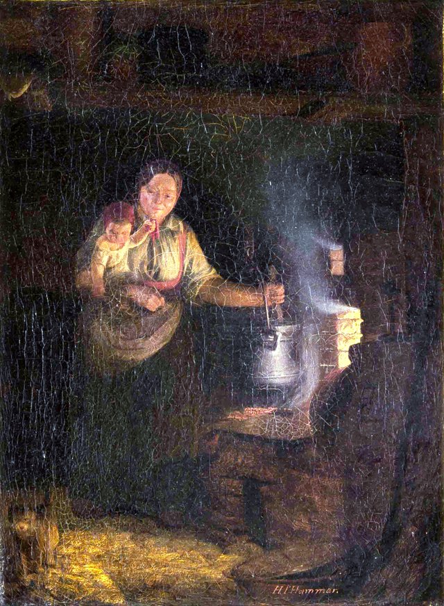 Peasant Woman with Child by Hans Jørgen Hammer