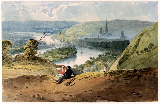 View of Rouen from St. Catherine’s Hill by Richard Parkes Bonington