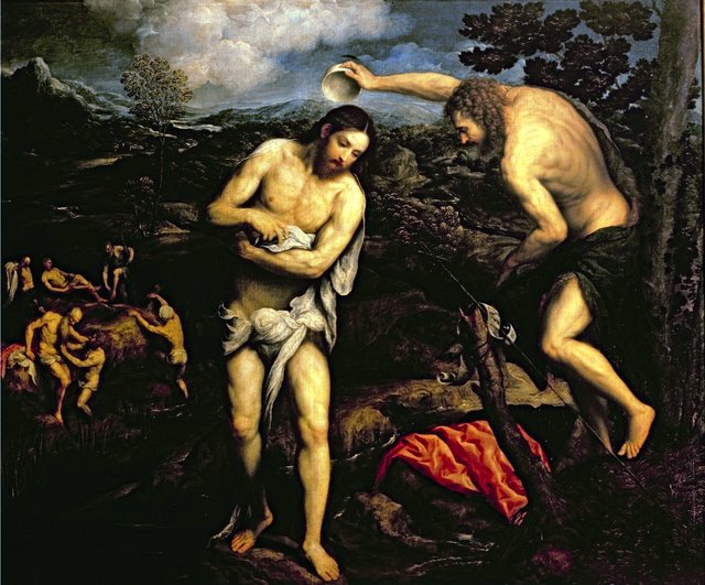 The Baptism of Christ by Paris Bordone