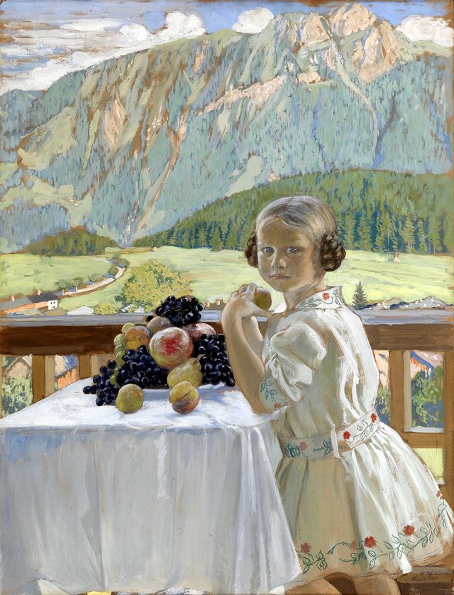 Portrait of Irina Kustodieva by Boris Kustodiev