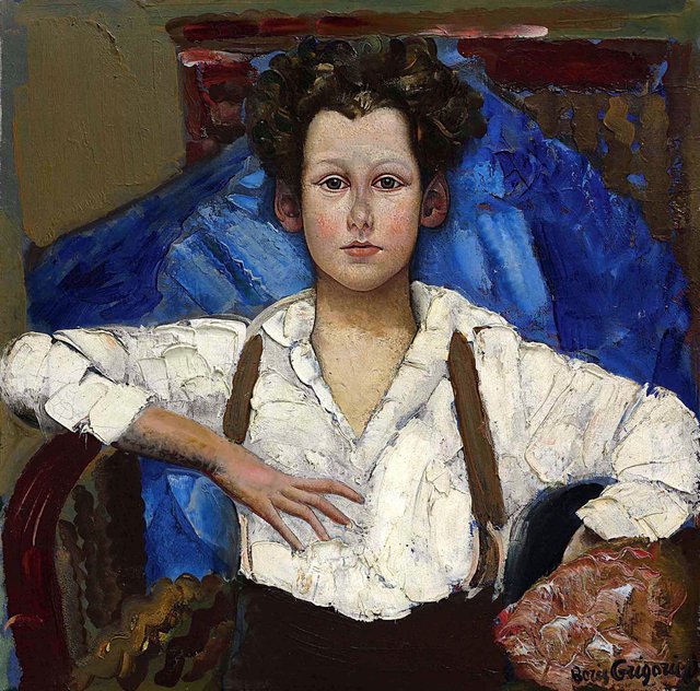 Portrait d'un jeune garçon by Boris Grigoriev
