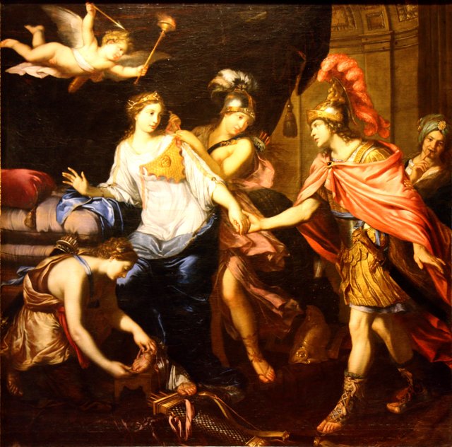 La rencontre d'Alexandre avec les Amazones by Pierre Mignard I