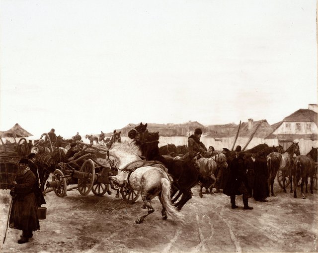 Józef Chełmoński Targ koni by Józef Chełmoński